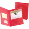 Oxford Jumbo 2-Pocket Folder, 12 X 9 Inches, Red, Pack Of 25
