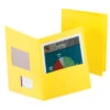 Oxford Jumbo 2-Pocket Folder, 12 X 9 Inches, Yellow, Pack Of 25 -Office Product Shop 002064 ecommfullsize