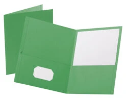 Oxford 2-Pocket Folder, 100 Sheet Capacity, Green, Pack Of 25