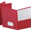 Oxford 2-Pocket Folder, 100 Sheet Capacity, Red, Pack Of 25