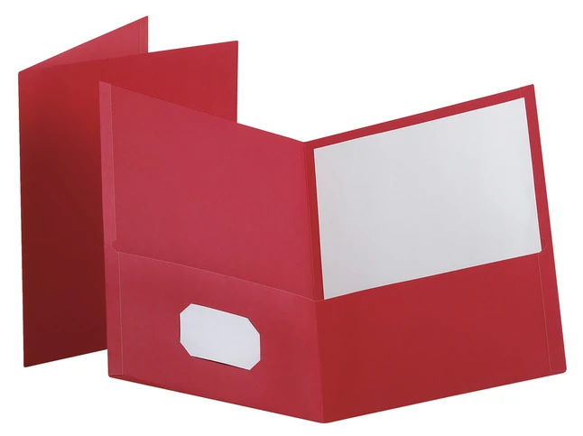Oxford 2-Pocket Folder, 100 Sheet Capacity, Red, Pack Of 25 3 Oxford 2-Pocket Folder, 100 Sheet Capacity, Red, Pack Of 25
