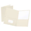 Oxford 2-Pocket Folder, 100 Sheet Capacity, White, Pack Of 25