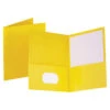 Oxford 2-Pocket Folder, 100 Sheet Capacity, Yellow, Pack Of 25 -Office Product Shop 021819 SPR ecommfullsize