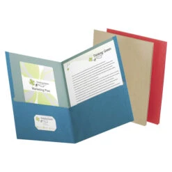 Oxford Earthwise Recycled 2-Pocket Folder, Assorted Colors, Set Of 25 -Office Product Shop 021855 SPR ecommfullsize
