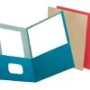 Oxford Earthwise Recycled 2-Pocket Folder, Assorted Colors, Set Of 25 -Office Product Shop 021855 ecommfullsize