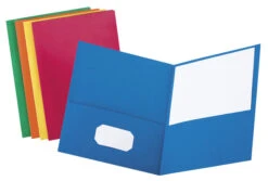 Oxford 2-Pocket Folder, 100 Sheet Capacity, Assorted Colors, Pack Of 25