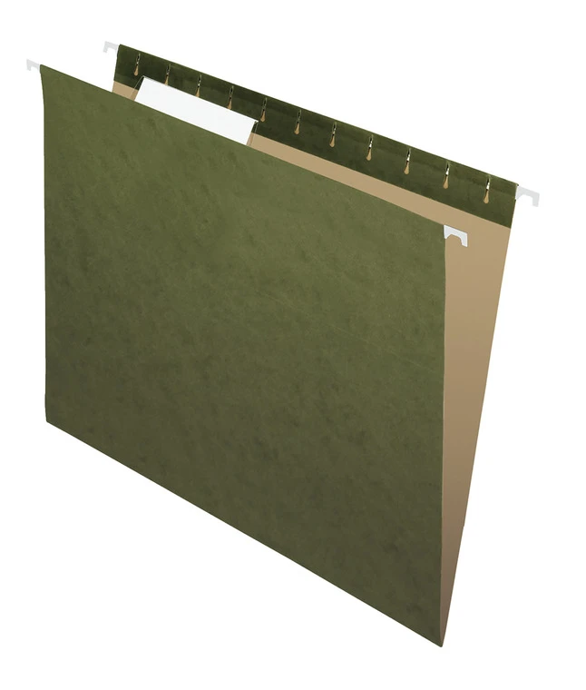 School Smart Hanging File Folder, Letter Size, 1/3 Cut Tabs, Green, Pack Of 25 4 School Smart Hanging File Folder, Letter Size, 1/3 Cut Tabs, Green, Pack Of 25 - Image 2