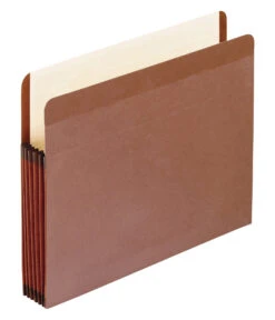 Pendaflex Reinforced File Pocket, Letter Size, 5-1/4 Inch Expansion, Redrope