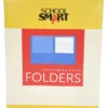 School Smart 2-Pocket Folder With Fasteners, Light Blue, Pack Of 25 -Office Product Shop 084887 ecommfullsize