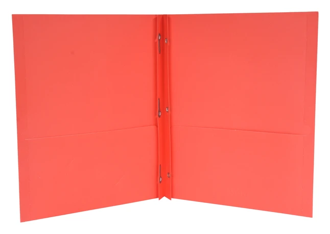 School Smart 2-Pocket Folder With Fasteners, Red, Pack Of 25 7 School Smart 2-Pocket Folder With Fasteners, Red, Pack Of 25 - Image 5