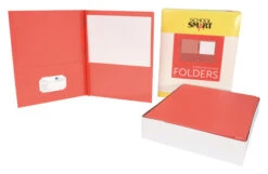 School Smart 2-Pocket Folder With Fasteners, Red, Pack Of 25 10 School Smart 2-Pocket Folder With Fasteners, Red, Pack Of 25 -Office Product Shop 084890 D ecommfullsize