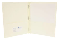 School Smart 2-Pocket Folder With Fasteners, White, Pack Of 25 -Office Product Shop 084891 B ecommfullsize