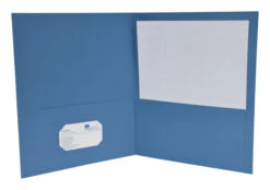 School Smart 2-Pocket Folder, Letter Size, Light Blue, Pack Of 25 -Office Product Shop 084893 B ecommfullsize