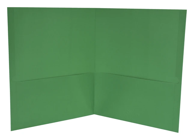 School Smart 2-Pocket Folder, Letter Size, Green, Pack Of 25 7 School Smart 2-Pocket Folder, Letter Size, Green, Pack Of 25 - Image 5