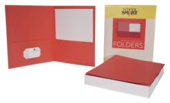 School Smart 2-Pocket Folder, Letter Size, Red, Pack Of 25 -Office Product Shop 084895 D ecommfullsize