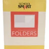 School Smart 2-Pocket Folder, Letter Size, White, Pack Of 25