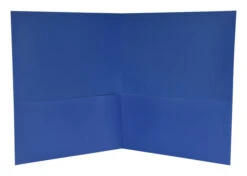 School Smart 2-Pocket Folder, Letter Size, Dark Blue, Pack Of 25 -Office Product Shop 084899 A ecommfullsize