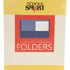 School Smart 2-Pocket Folder, Letter Size, Dark Blue, Pack Of 25 -Office Product Shop 084899 ecommfullsize