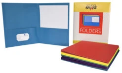 School Smart 2-Pocket Folder, Letter Size, Assorted Colors, Pack Of 25 10 School Smart 2-Pocket Folder, Letter Size, Assorted Colors, Pack Of 25 -Office Product Shop 084900 E ecommfullsize