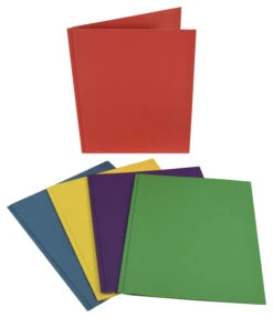 School Smart 2-Pocket Folder With Fasteners, Assorted Colors, Pack Of 25 -Office Product Shop 084901 D ecommfullsize