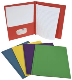 School Smart 2-Pocket Folder With Fasteners, Assorted Colors, Pack Of 25 -Office Product Shop 084901 E ecommfullsize