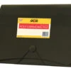 School Smart Poly Expanding File Pocket, Letter Size, 13 Pockets, Black