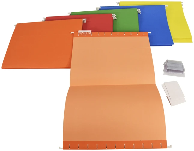 School Smart Hanging File Folder, Letter Size, 1/5 Cut Tabs, Assorted Colors, Pack Of 25 7 School Smart Hanging File Folder, Letter Size, 1/5 Cut Tabs, Assorted Colors, Pack Of 25 - Image 5