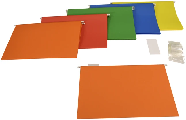 School Smart Hanging File Folder, Legal Size, 1/5 Cut Tabs, Assorted Colors, Pack Of 25 7 School Smart Hanging File Folder, Legal Size, 1/5 Cut Tabs, Assorted Colors, Pack Of 25 - Image 5