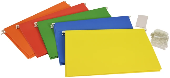School Smart Hanging File Folder, Legal Size, 1/5 Cut Tabs, Assorted Colors, Pack Of 25 5 School Smart Hanging File Folder, Legal Size, 1/5 Cut Tabs, Assorted Colors, Pack Of 25 - Image 3