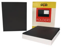 School Smart 2-Pocket Folder, Letter Size, Black, Pack Of 25 -Office Product Shop 085142 D ecommfullsize