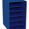 Classroom Keepers 6 Shelf Organizer, 17-3/4 X 12 X 13-1/2 Inches, Blue -Office Product Shop 090112 ecommfullsize