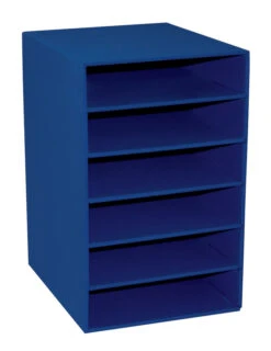 Classroom Keepers 6 Shelf Organizer, 17-3/4 X 12 X 13-1/2 Inches, Blue