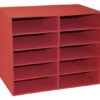 Classroom Keepers 10 Shelf Organizer, 21 X 12-7/8 X 17 Inches, Red -Office Product Shop 090115 ecommfullsize