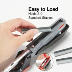 Staples One-Touch Desktop Stapler, 20 Sheet Capacity, Gray/Black/Red, 500 (44425) -Office Product Shop 0F413FB0 2425 4BFF 90F8FAA97855CC1D sc7
