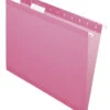Pendaflex Reinforced Hanging File Folders, 1/5 Cut Tabs, Letter Size, Pink, Pack Of 25 -Office Product Shop 1058901 ecommfullsize