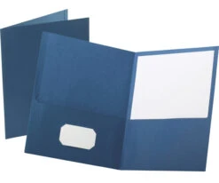 Oxford 2-Pocket Folder, 100 Sheet Capacity, Blue, Pack Of 25