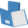 Oxford 2-Pocket Folder With Fastener, Light Blue, Pack Of 25 -Office Product Shop 1059144 ecommfullsize