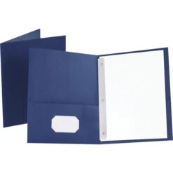 Oxford 2-Pocket Folder With Fastener, Blue, Pack Of 25 5 Oxford 2-Pocket Folder With Fastener, Blue, Pack Of 25 -Office Product Shop 1059145 SPR ecommfullsize