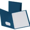 Oxford 2-Pocket Folder With Fastener, Blue, Pack Of 25 -Office Product Shop 1059145 ecommfullsize