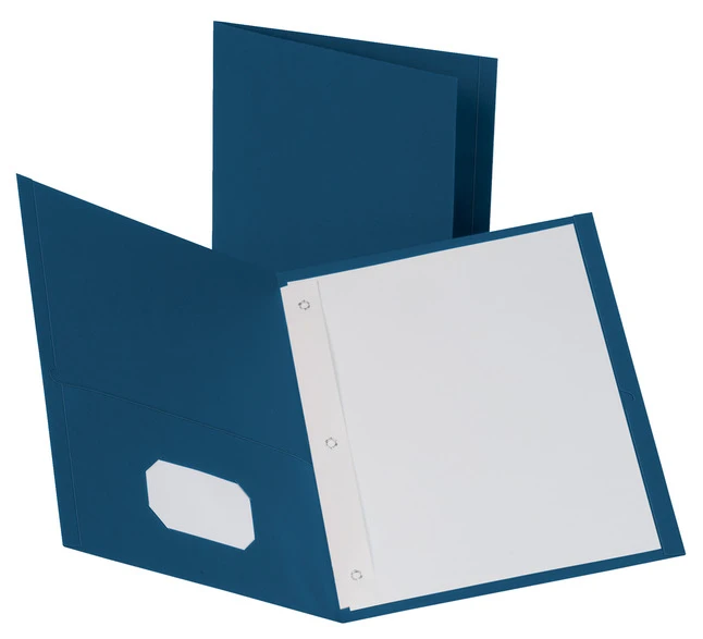 Oxford 2-Pocket Folder With Fastener, Blue, Pack Of 25 3 Oxford 2-Pocket Folder With Fastener, Blue, Pack Of 25
