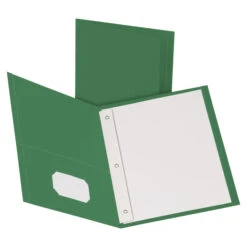 Oxford 2-Pocket Folder With Fastener, Hunter Green, Pack Of 25