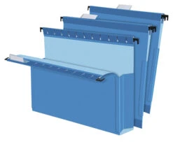 Pendaflex SureHook Hanging File Folders, Letter Size, 2 Inch Expansion, Blue, Pack Of 25