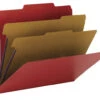 Smead SafeSHIELD Pressboard Classification Folder, Letter Size, 2 Inch Expansion, 2 Dividers, Bright Red, Pack Of 10 1 Smead SafeSHIELD Pressboard Classification Folder, Letter Size, 2 Inch Expansion, 2 Dividers, Bright Red, Pack Of 10 -Office Product Shop 1068637 SPR ecommfullsize