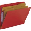 Smead SafeSHIELD End Tab Classification Folders, Letter Size, Bright Red, Pack Of 10 -Office Product Shop 1068791 SPR ecommfullsize