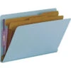 Smead SafeSHIELD End Tab Classification Folders, Legal Size, Blue, Pack Of 10