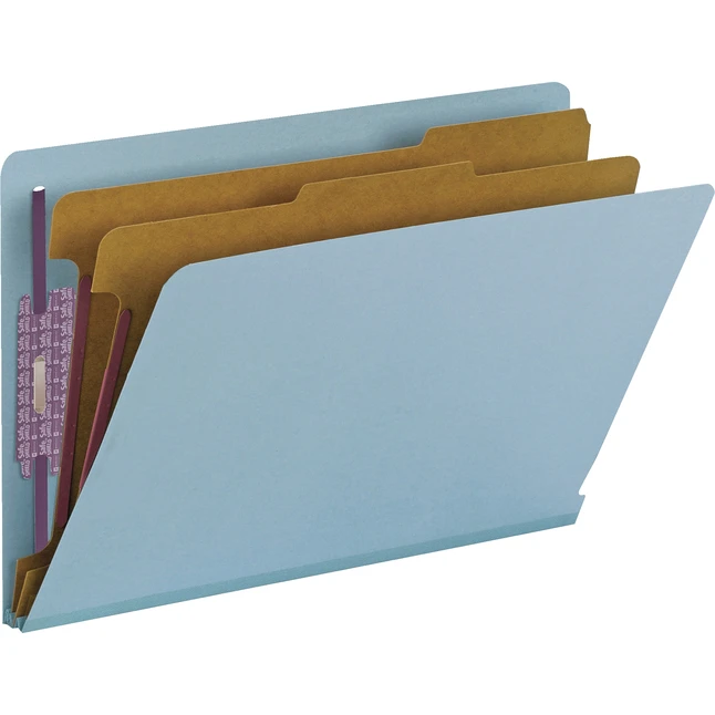Smead SafeSHIELD End Tab Classification Folders, Legal Size, Blue, Pack Of 10 3 Smead SafeSHIELD End Tab Classification Folders, Legal Size, Blue, Pack Of 10