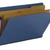 Smead SafeSHIELD End Tab Classification Folders, Legal Size, Dark Blue, Pack Of 10 -Office Product Shop 1068818 SPR ecommfullsize