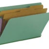 Smead SafeSHIELD End Tab Classification Folders, Legal Size, Green, Pack Of 10 -Office Product Shop 1068819 SPR ecommfullsize