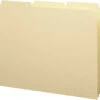 Smead Filing Guides With Blank Tabs, Letter, 1/3 Cut Self Tab, Manila, Pack Of 100