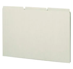 Smead Filing Guides With Blank Tabs, Legal, 1/3 Cut Self Tab, Gray/Green, Pack Of 50